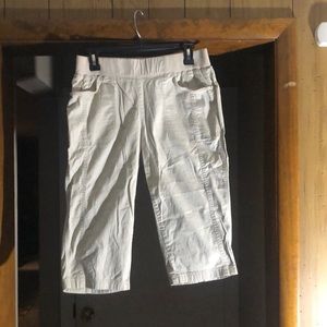 Christopher & Banks tan knee length capris.